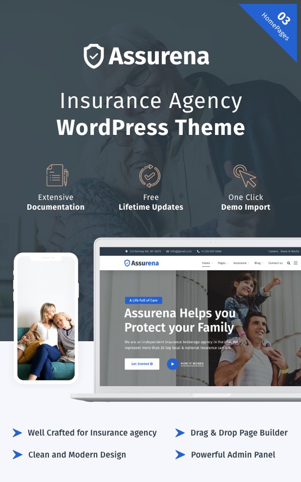 Assurena - Insurance Agency WordPress Theme 1